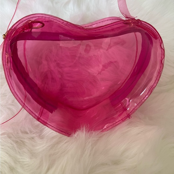 Pink Heart-Shaped Transparent Bag - Picture 2 of 6
